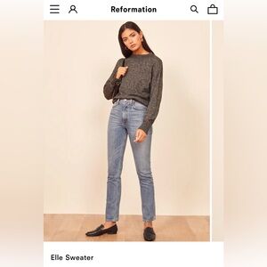 Reformation dark gray Elle sweater size xs
